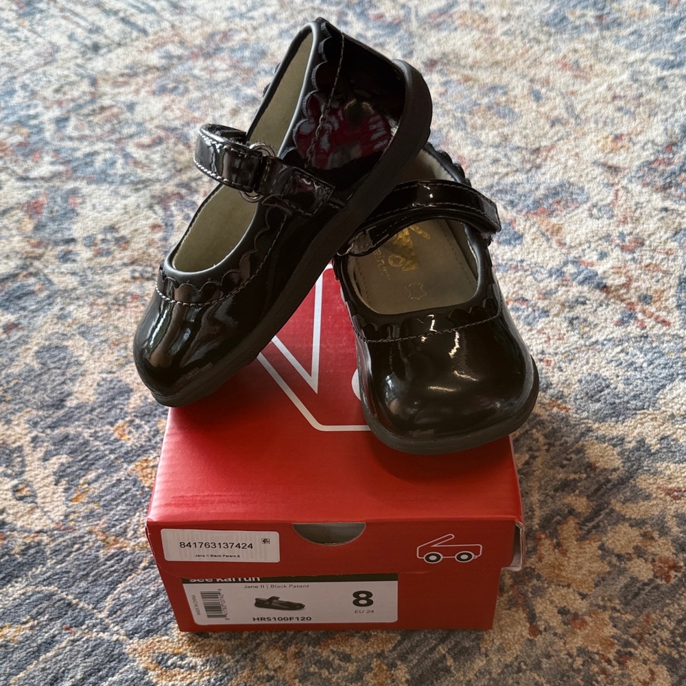 See Kai Run Glossy Black Kids Dress Shoes